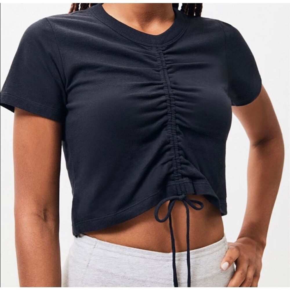 Pacsun Me to We Black Cinched Tie top Sz M